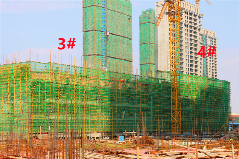 邻江公馆二期10月工程进度 | 3#、4#楼已建至第4层