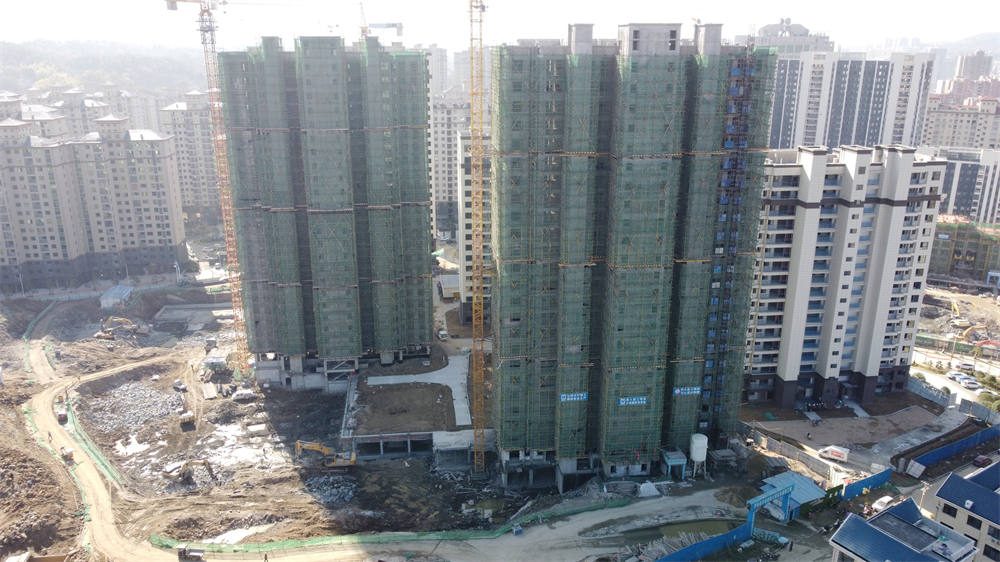 金东嘉苑11月工程进度：3#外墙上漆完成45%