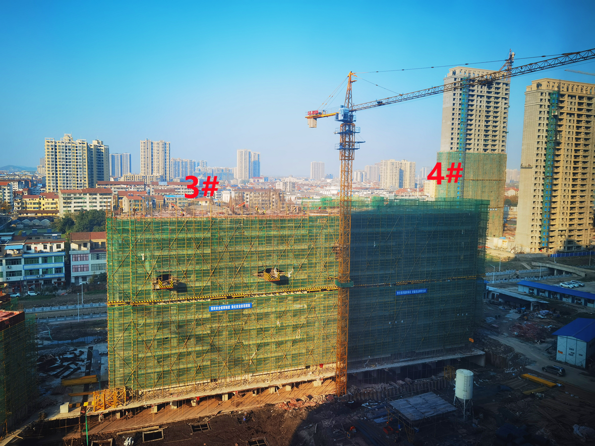 邻江公馆二期11月工程进度 | 11#、12#楼已建至第10层