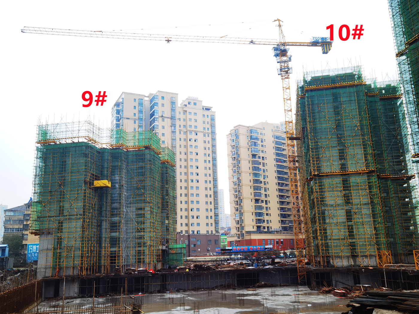 邻江公馆二期1月工程进度播报 | 11#、12#楼已建至第18层