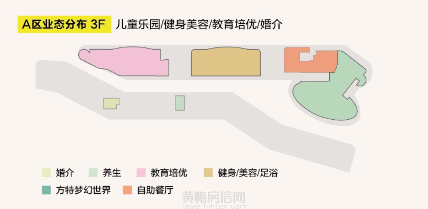 厦安梦想城购物公园3楼业态分布图