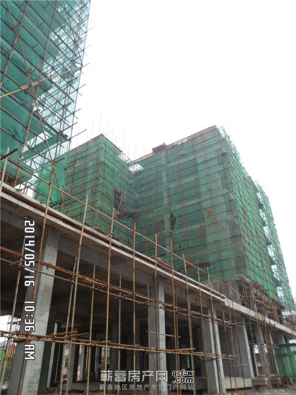 中意·富丽水岸5月份工程进度 1号楼已建至7层