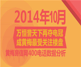 黄梅房信网400购房热线 10月份来电分析报告