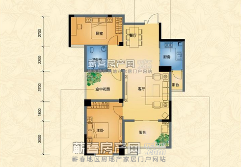 和建御景湾 F1户型多变空间  赋予居家更多灵感