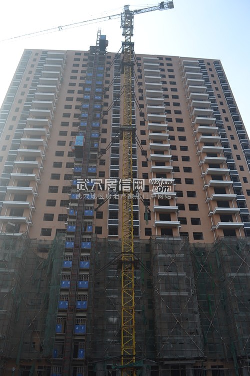 华宁 锦江星城二期  1月最新工程进度  外墙施工中