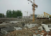 东城·中心广场 5月最新工程进度  基础施工中