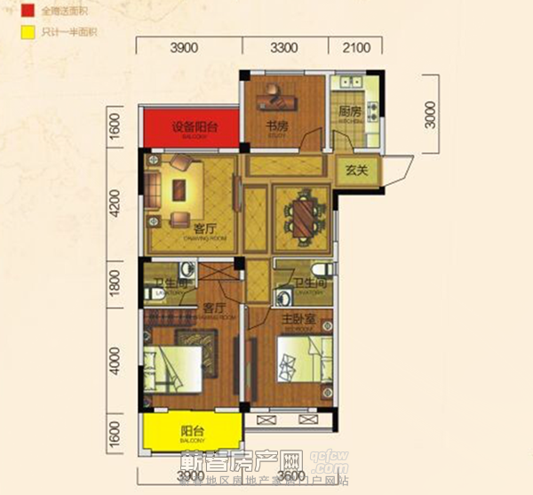 金色家园B3-1户型图
