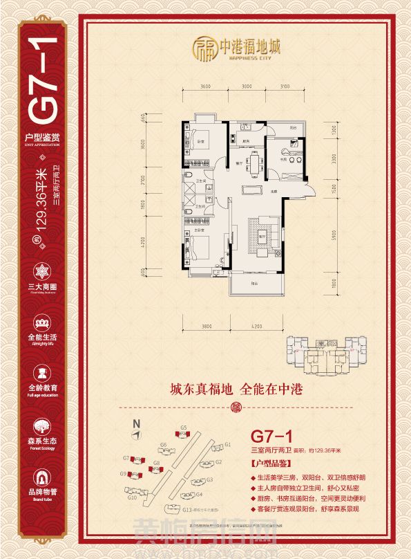 中港福地城G7-1户型户型图