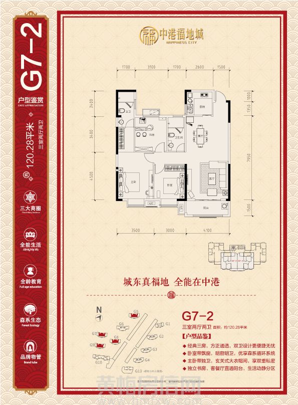 中港福地城G7-2户型户型图