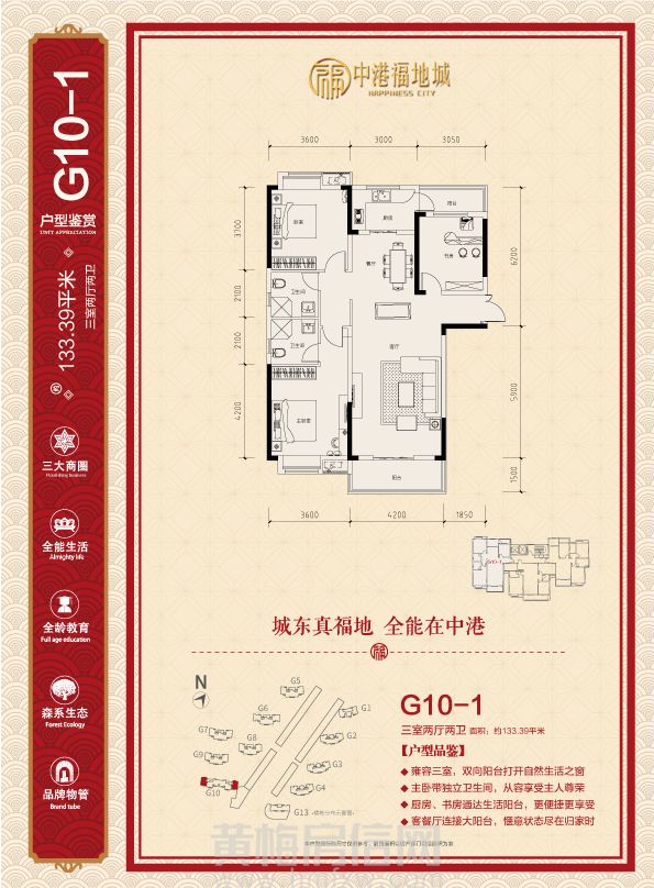 中港福地城G10-1户型户型图