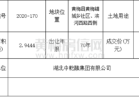 黄梅县自然资源和规划局2020-170国有土地使用权招拍挂出让成交公示