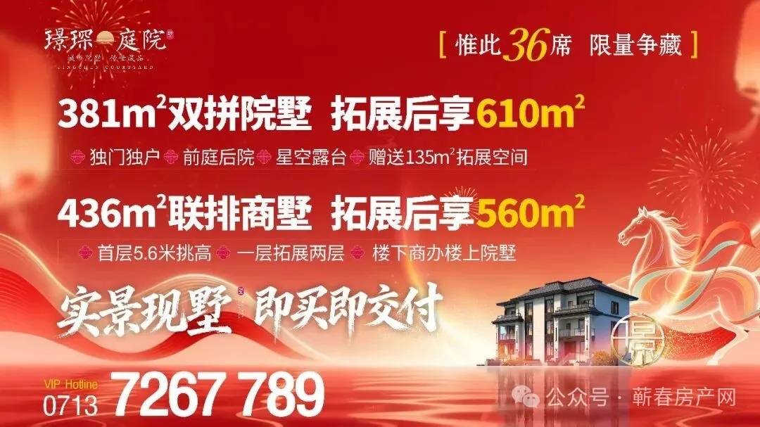 荣归蕲春 | 381㎡双拼院墅·拓展至610㎡·层峯人物的传世藏品