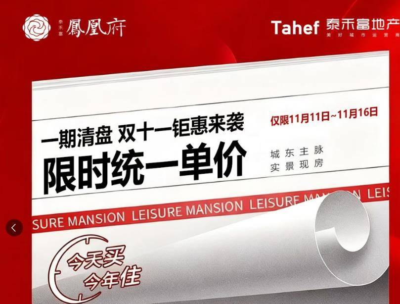 Go Go Go！双11一期清盘钜惠！统一单价3999！