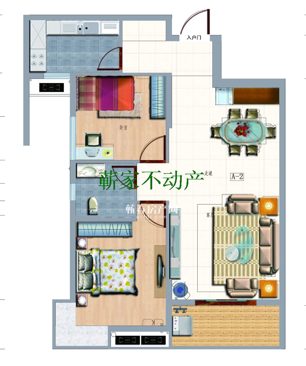 蕲阳新区88平精装2房可办证35万